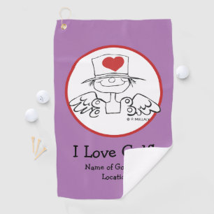 Serviette De Golf Heart Fairy © Customisé Lavender Golf Towel