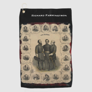Serviette De Golf Héros de la guerre civile Généraux du Sud Valeur é