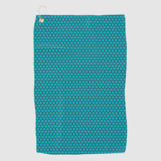 Serviette De Golf Hexagons sur Arrière - plan turquoise