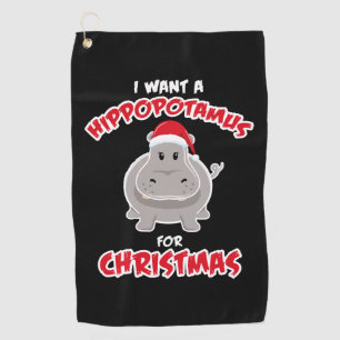 Serviette De Golf Hippopotamus For Christmas Venin