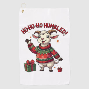 Serviette De Golf Ho Ho Ho Santa Hat Noël Père Noël Chèvre