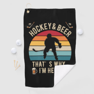 Serviette De Golf Hockey en détresse et Hockey de jeu de mots sur la