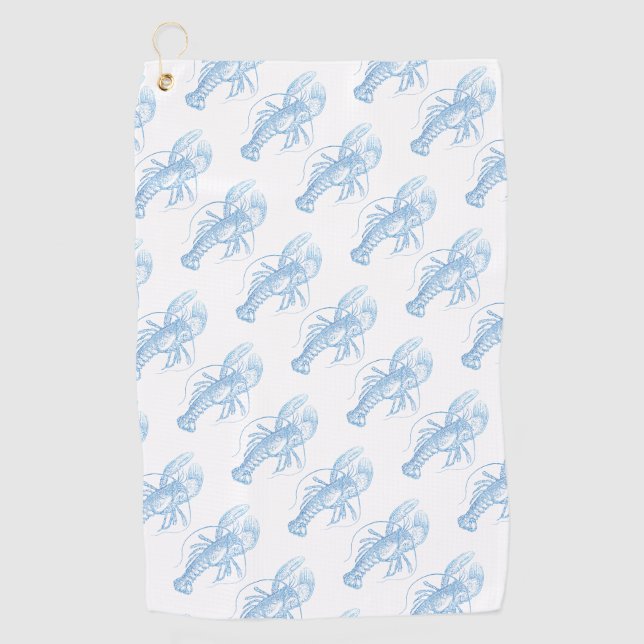 Serviette De Golf Homard bleu (Devant)