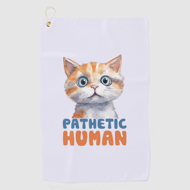 Serviette De Golf Homme pathétique - Design de chat Sarcastique (Devant)