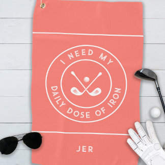 Serviette De Golf Humour de golfeur mignon équipement sportif fer de