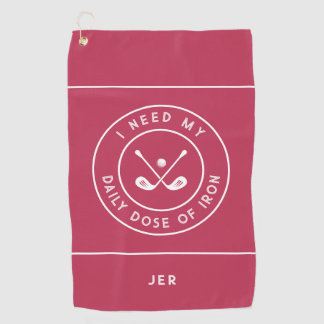 Serviette De Golf Humour de golfeur mignon fer de golf sports pro ma