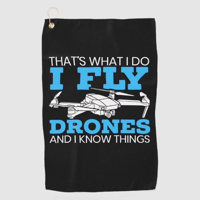 Serviette De Golf I Fly drones (Devant)