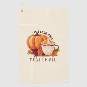 Serviette De Golf I Love Fall Most Of All - Latte & Autumn Vibes