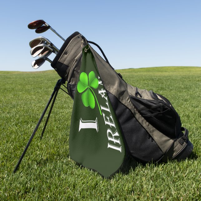 Serviette De Golf I Shamrock Irlande en poids gtcnt (Vert)