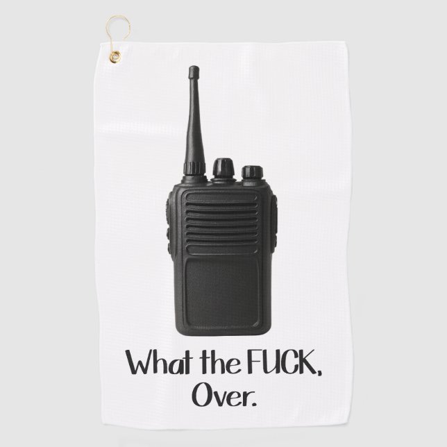 Serviette De Golf Icône Fu*k Sur L'Icône Drôle Walkie Talkie (Devant)