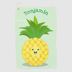 Serviette De Golf Illustration d'ananas mignon
