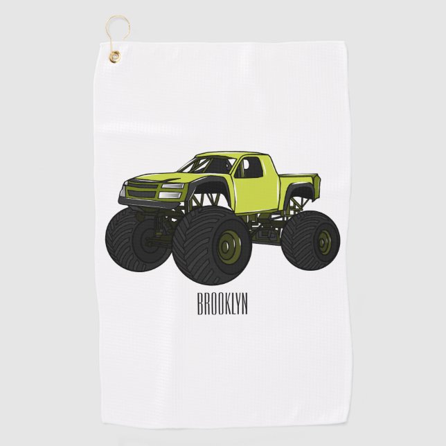 Serviette De Golf Illustration de camion monstre (Devant)