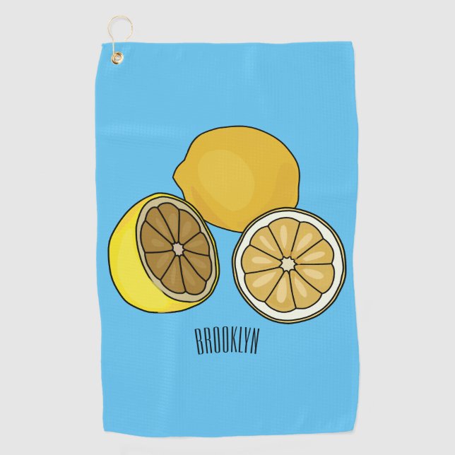 Serviette De Golf Illustration de citron (Devant)