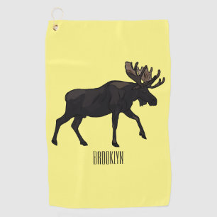Serviette De Golf Illustration de dessin sur l'orignal