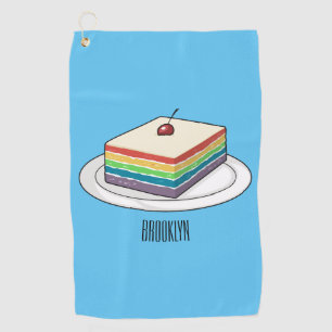 Serviette De Golf Illustration de gâteau arc-en-ciel