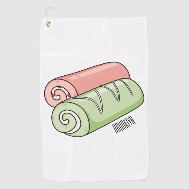 Serviette De Golf Illustration de gâteau suisse roll / roll (Devant)