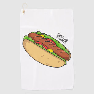 Serviette De Golf Illustration de Hot dog