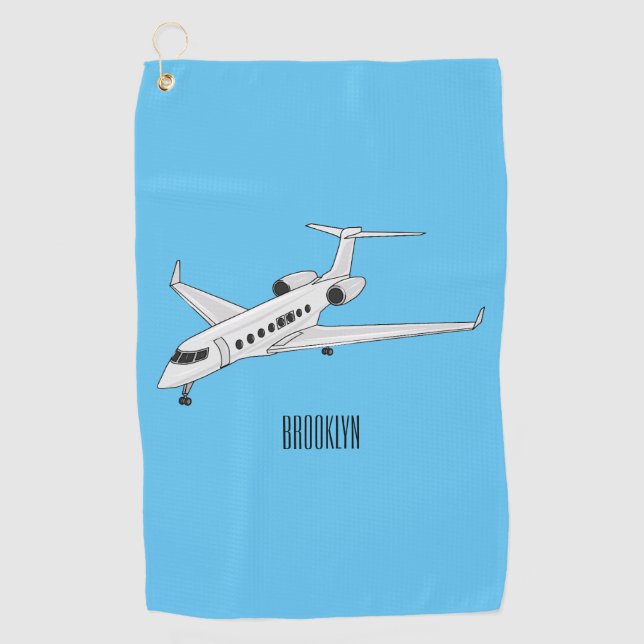 Serviette De Golf Illustration de jet privé (Devant)
