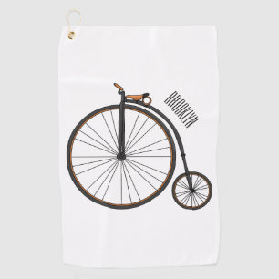 Serviette De Golf Illustration de la bande dessinée de vélo à grande