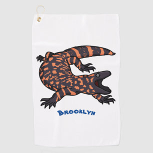 Serviette De Golf Illustration de lézard géant affamé