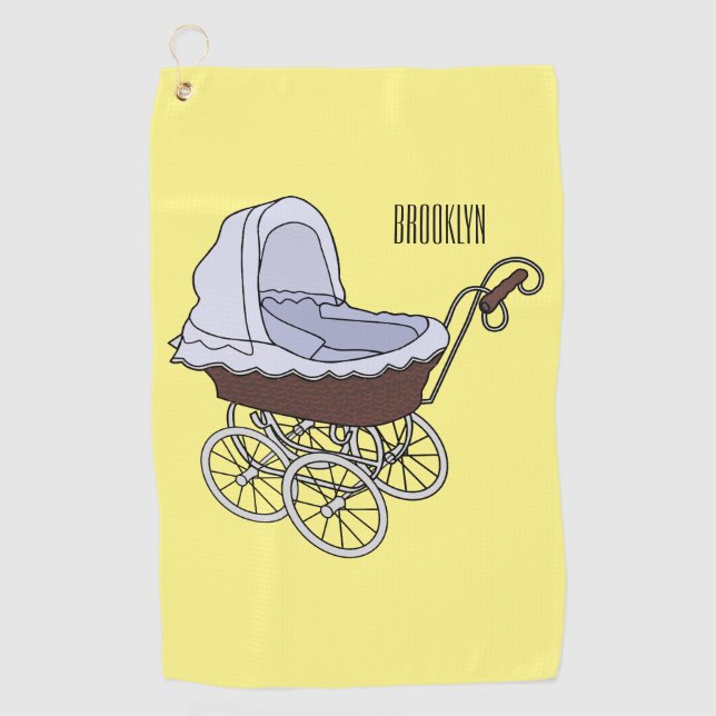 Serviette De Golf Illustration de poussette (Devant)