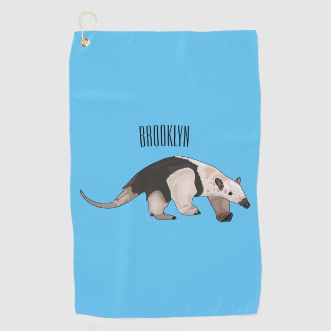Serviette De Golf Illustration de Tamandua (Devant)