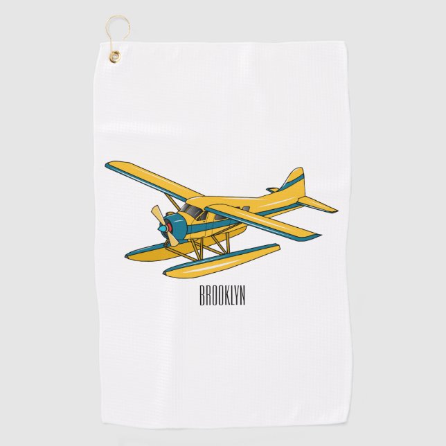 Serviette De Golf Illustration d'hydravion (Devant)