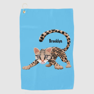 Serviette De Golf Illustration d'ocelot mignon