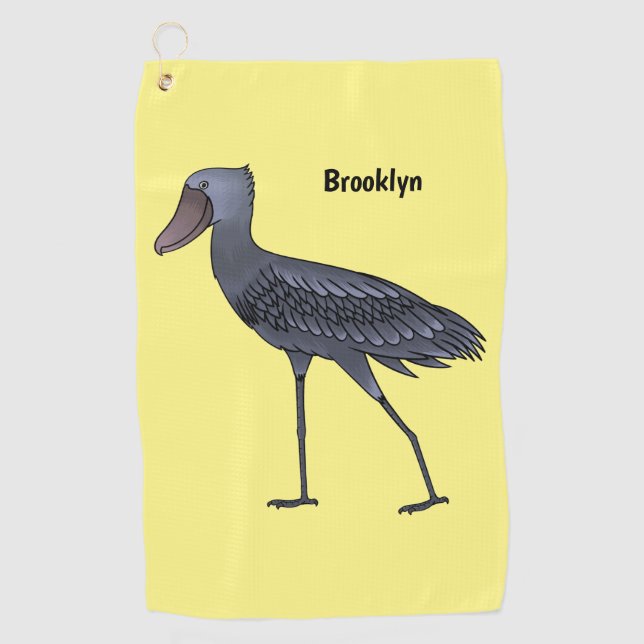 Serviette De Golf Illustration d'oiseau de cordonnier (Devant)