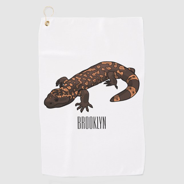 Serviette De Golf Illustration du monstre Gila (Devant)