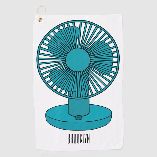 Serviette De Golf Illustration du ventilateur (Devant)