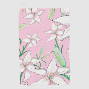Serviette De Golf Illustration d'un Arrière - plan rose