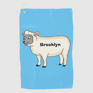 Serviette De Golf Illustration d'un mouton joyeux