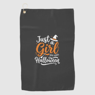 Serviette De Golf Illustration vectorielle Halloween Juste Une Fille