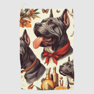 Serviette De Golf Illustration vintage Cane Corso