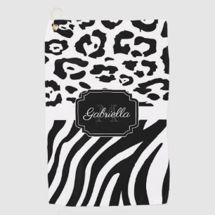 Serviette De Golf Impression Lepard / Impression Zebra