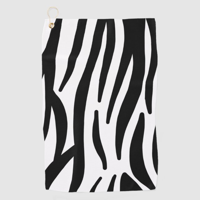 Serviette De Golf Impression Zebra (Devant)