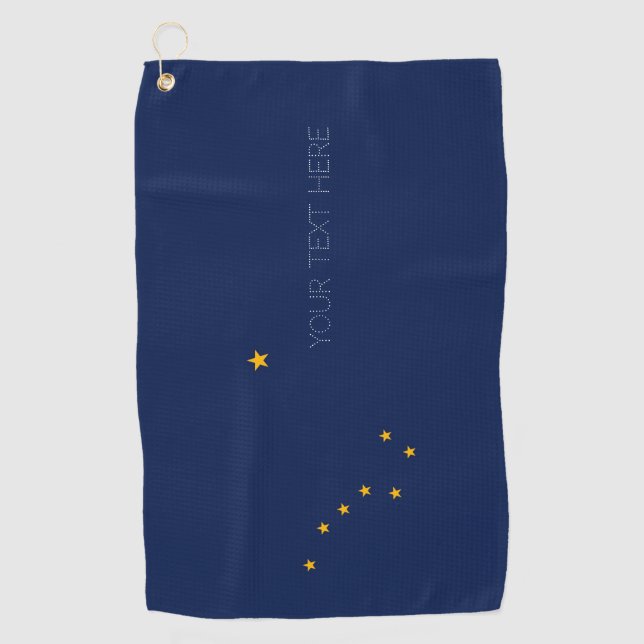 Serviette De Golf Indicateur d'état de l'Alaska Conception de votre  (Devant)