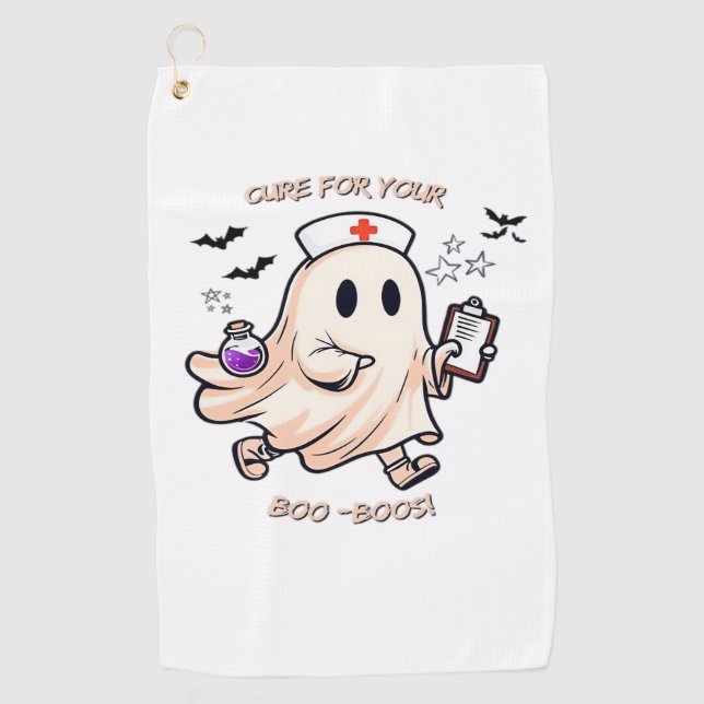 Serviette De Golf Infirmière fantôme avec potion magique - Cure pour (Devant)