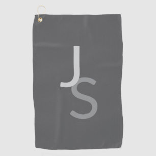Serviette De Golf Initiales chevauchantes modernes monogrammées   Gr