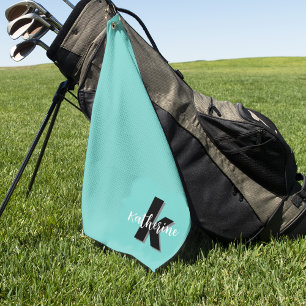 Serviette De Golf Initiales de monogramme minimaliste simple