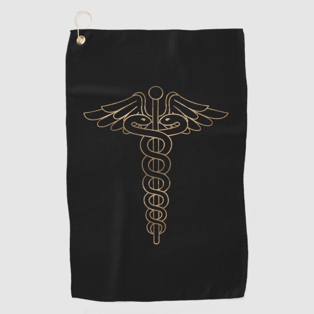 Serviette De Golf Insigne Médicale (Devant)