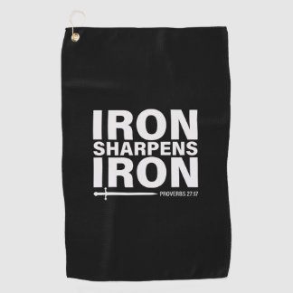 Serviette De Golf Iron Sharpens Iron Black