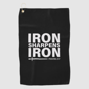 Serviette De Golf Iron Sharpens Iron Noir