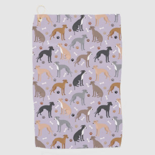 Serviette de golf italien Greyhound Chig Bones and