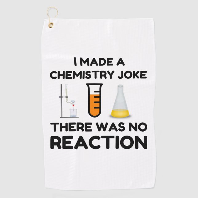 Serviette De Golf J'Ai Fait Une Blague De Chimie (Devant)
