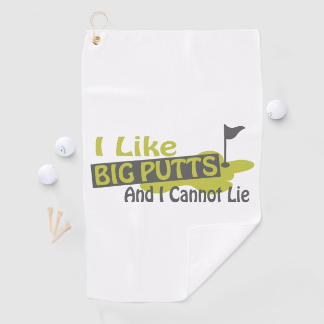 Serviette De Golf J'aime Big Putts Golf Humour (En situation)