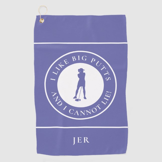 Serviette De Golf J'Aime Les Gros Putts Funny Lady Golfer Très Peri  (Devant)