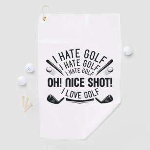 Serviette De Golf Je déteste le golf