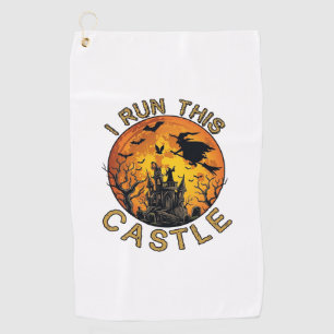 Serviette De Golf Je fais tourner ce château hanté Halloween (2)_1